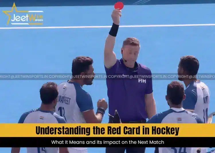 red card in hockey means