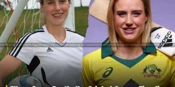 Ellyse plays Football & Cricket photo frame side by side