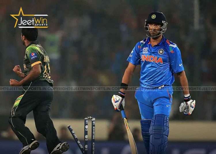 Indian cricketer in field during match