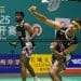 Badminton players in action during a match Chirag Shetty And Satwiksairaj Rankireddy